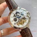 Cartier Ballon Bleu SS White Skeleton Dial Watch - New Copy